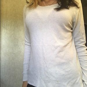 Sheerish white long sleeve top 👀